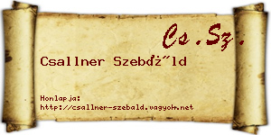 Csallner Szebáld névjegykártya